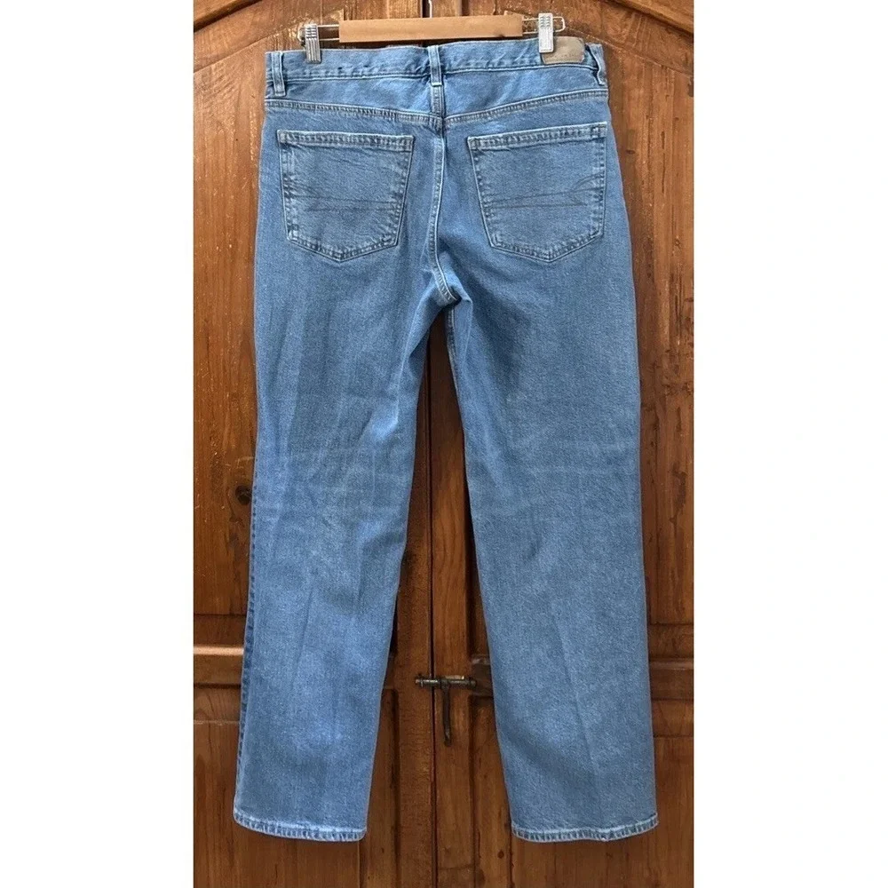 American Eagle‎ Stretch High Rise Straight Jeans Women's 12 Loose Fit NO Pilling